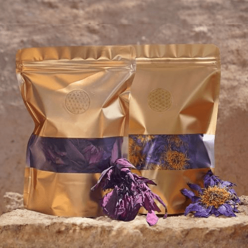 דואט של מסתורין ואהבה – לוטוס כחול אורגני & לוטוס אדום אורגני