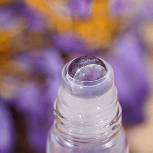 בושם קריסטלי ארומותרפי - לוטוס מסתורי וחלומי - אמטיסט, לוטוס כחול ויסמין – תמונה 2